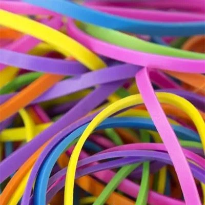 Non-toxic neon colored rubber bands safe for children