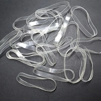 Poly rubber bands for mail bundling