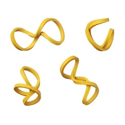 Eco-friendly pale crepe gold rubber bands