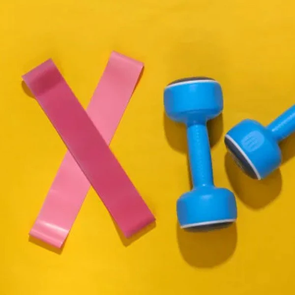 Pink fitness rubber band Pink fitness rubber band