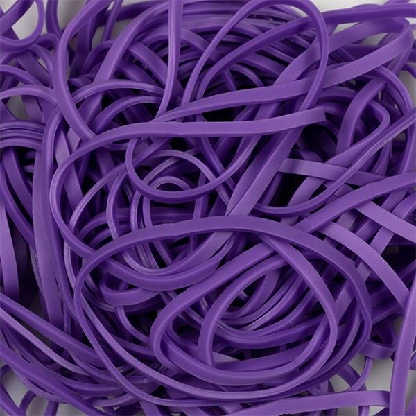 Industrial purple rubber bands for pallet securing Industrial purple rubber bands for pallet securing