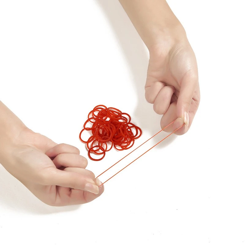 Eco-Friendly Non-Toxic Red Rubber Bands Pouch Eco-Friendly Non-Toxic Red Rubber Bands Pouch