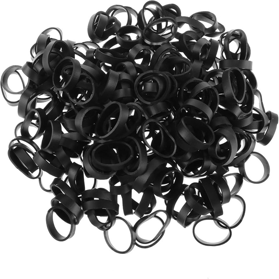 Small Thick Black Rubber Bands