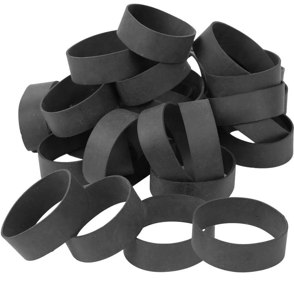 Small wide black rubber bands