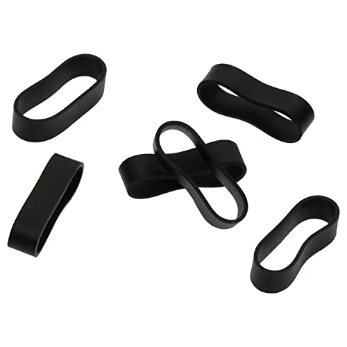 Small Wide Black Rubber Bands