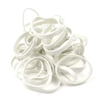 White Elastic Rubber Bands